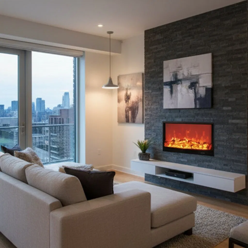 Modern 2500mm Electric Fireplace for Cozy Home Ambiance