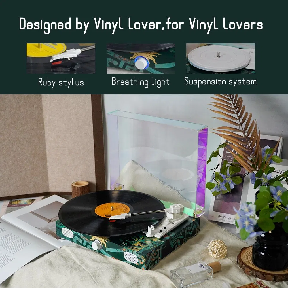 Портативный проигрыватель винила Dcolorful 211 с Bluetooth