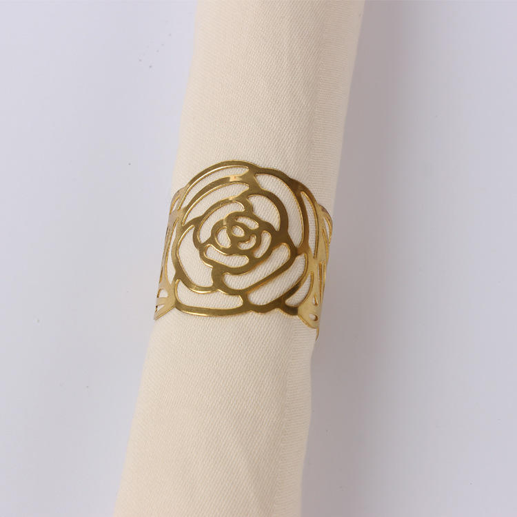 Gold Silver Kirsite Metal Hotel Restaurant Wedding Dinner Napkin Ring