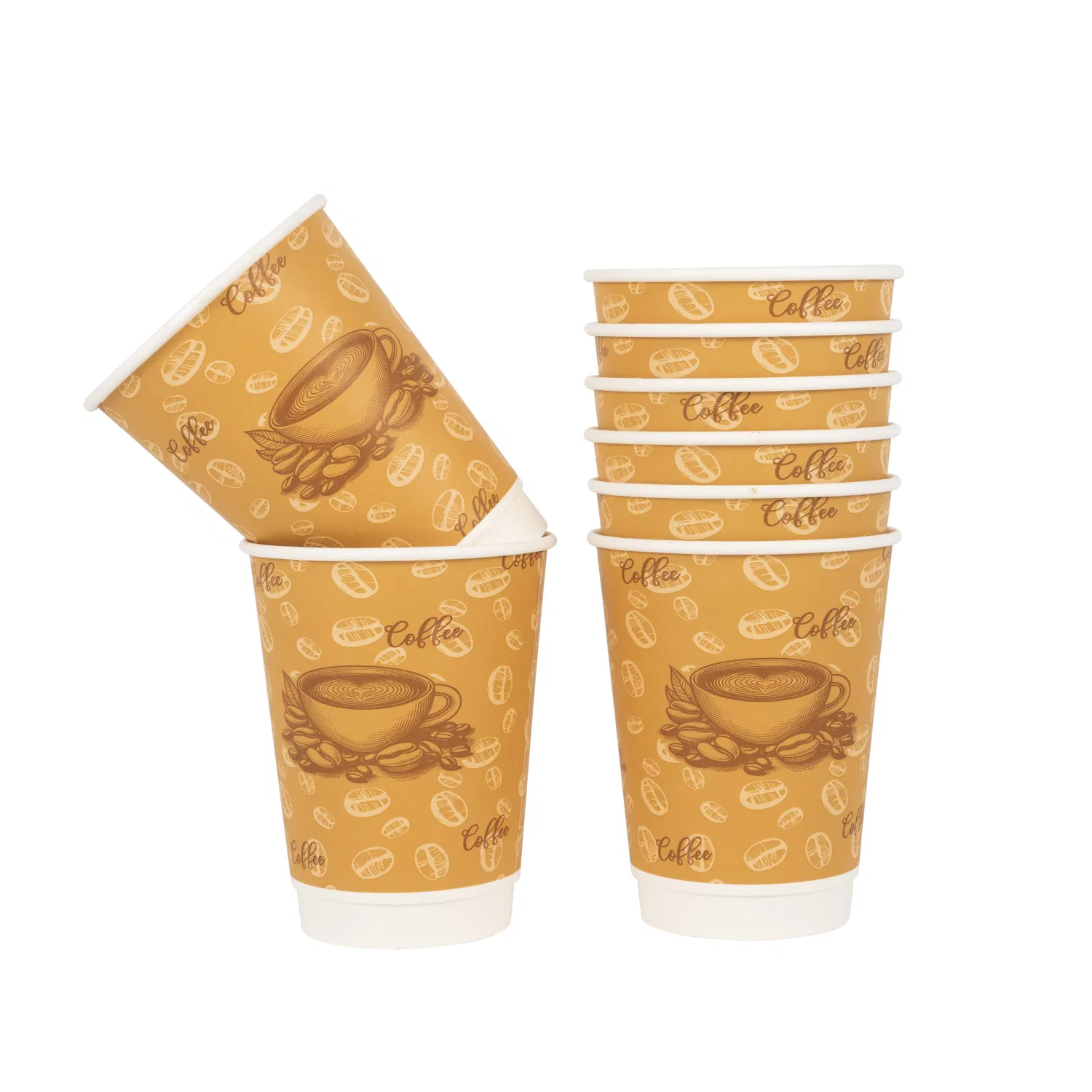 Двухслойный бумажный стакан для кофе и чая, без запаха