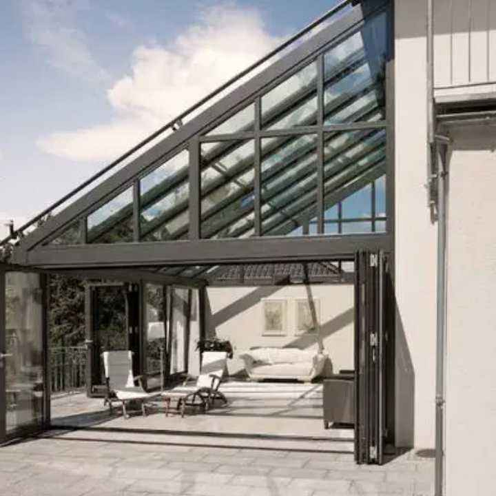 Design Standing Aluminum Polygon Roof Sunroom House Prefab Backyard Sunroom