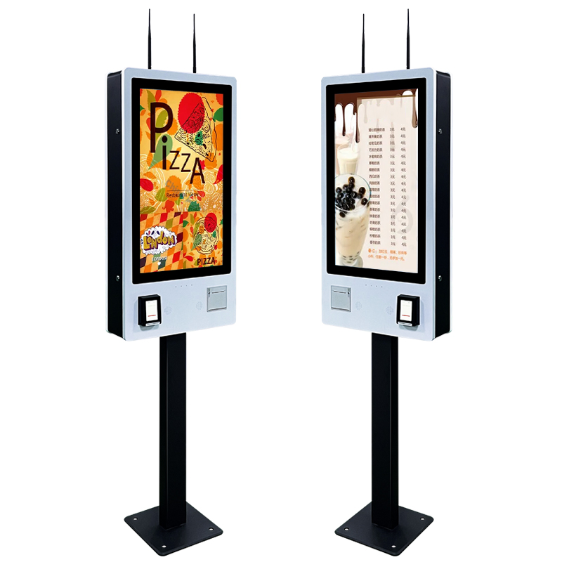 Self Ordering Touch Screen Freestanding Payment Interactive Self Service Ordering Kiosk Shopping Mall Advertising Kiosks