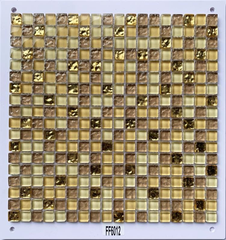 Crystal with Metal Stone Mosaic