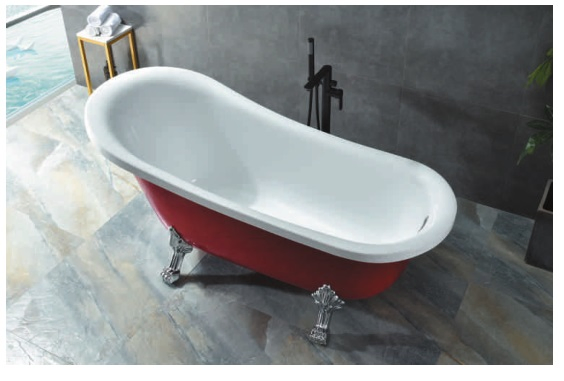 Угловая ванна 816 American с ножками, акриловая