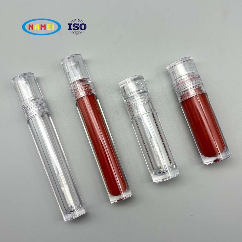 Circular Large Brush Head Lip Enamel Tube High Transparency Black Tube