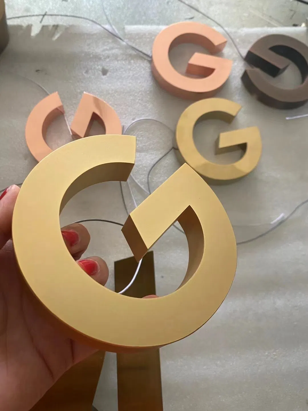 Metal Stainless Steel Spray Painted Logo Letters Sign