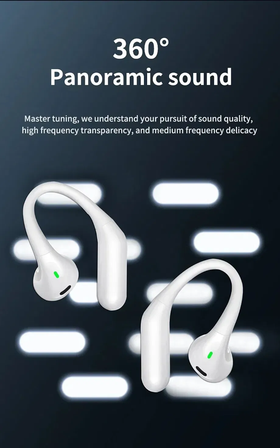 Ultra-Light in-Ear Wireless Bluetooth Earphones for Sports and Music Lovers