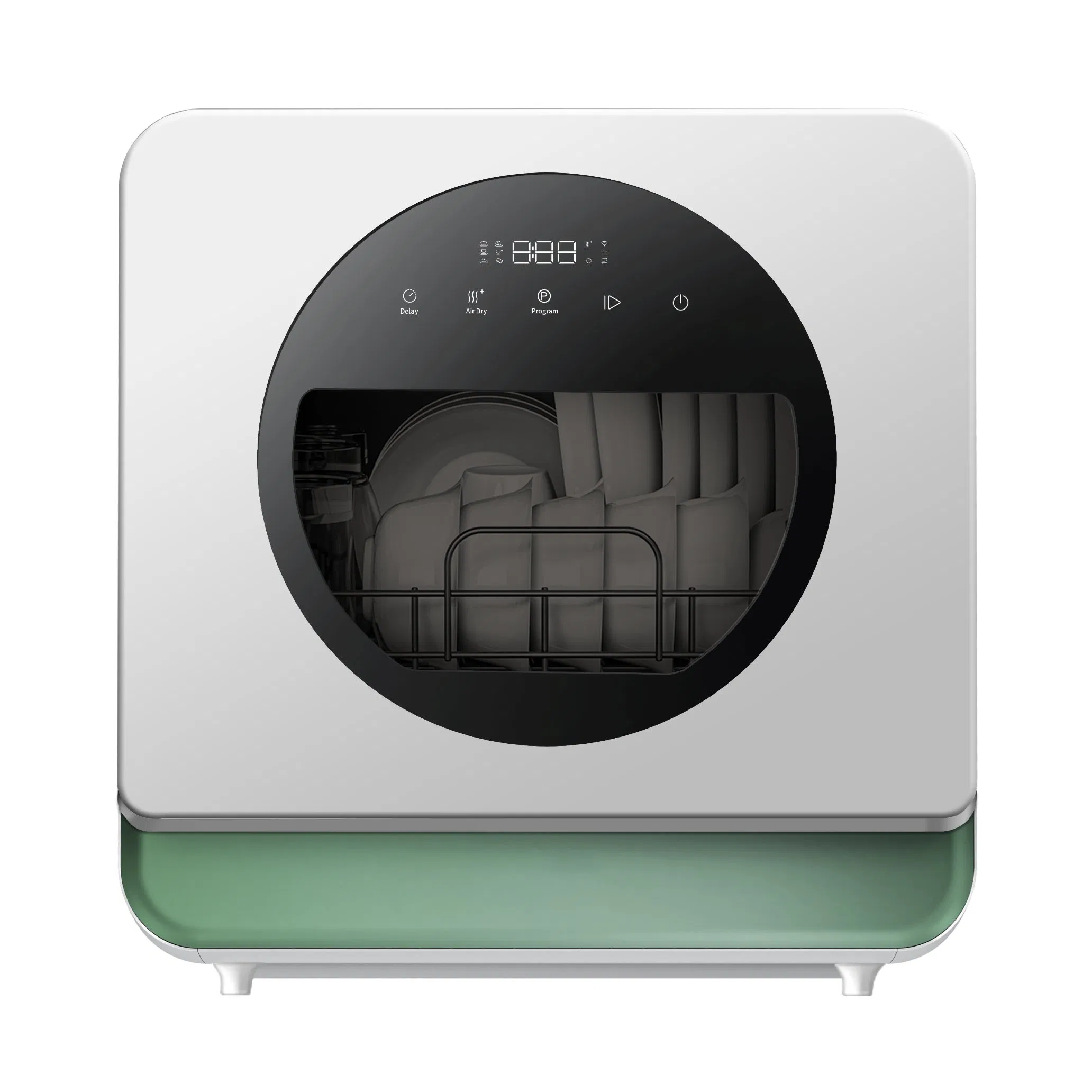 Home Mini Table-Top Dishwasher with a Clear Transparent Window