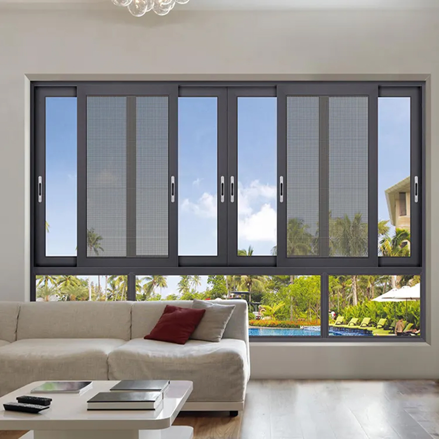 Factory Directly Wholesale Sliding Windows Triple Glazed Hurricane Impact Windows PVC Sliding Window