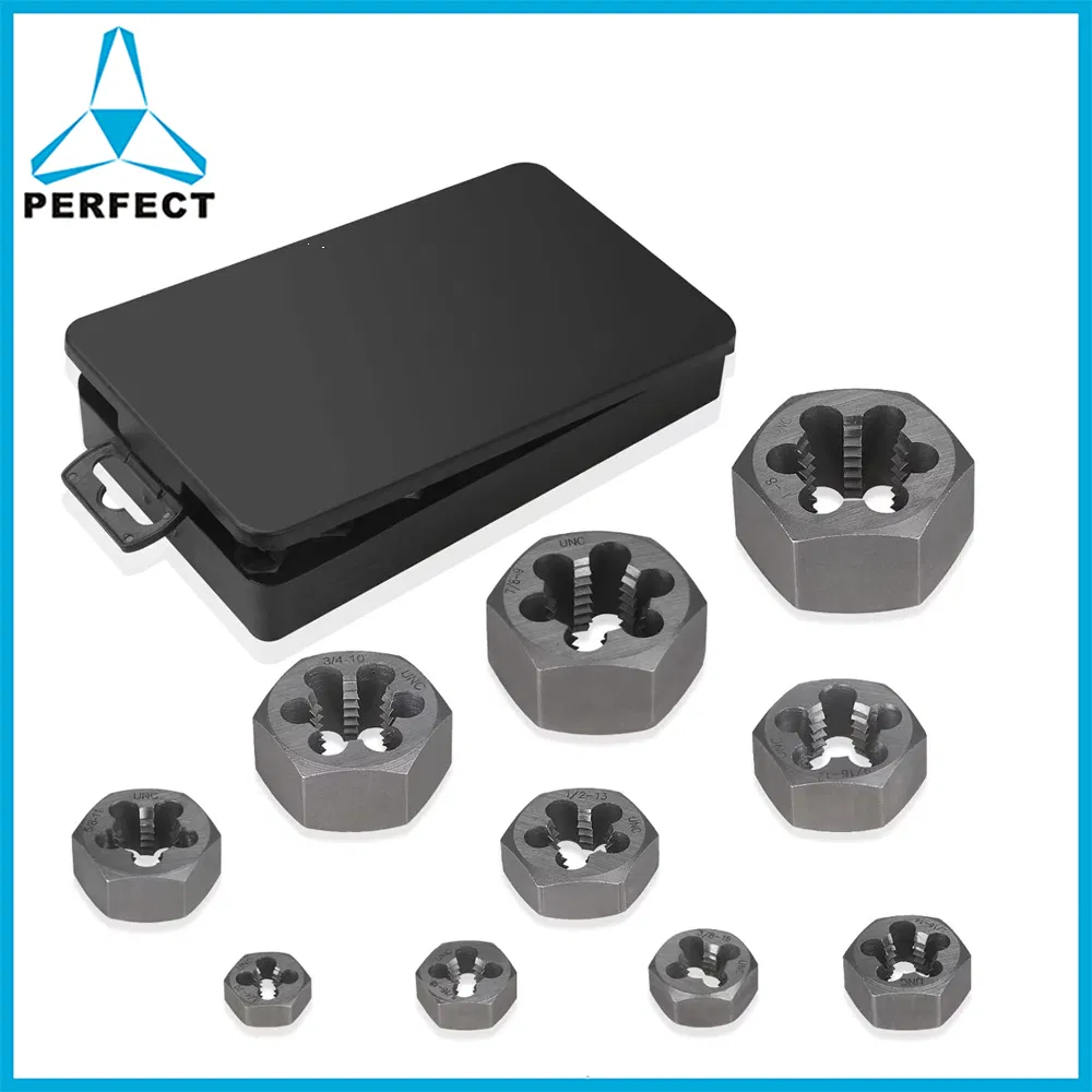 Набор плашек UNC 10 шт. 1/4"-1" из углеродистой стали
