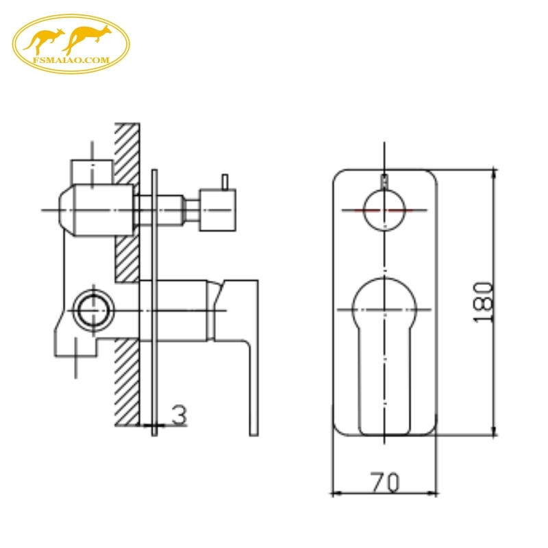 Watermark Best-Selling Bathroom Accessories Competitive Pricing Shower Mixer with Diverter