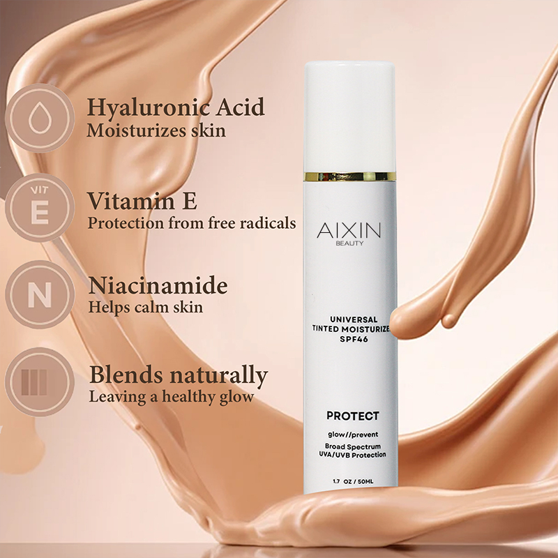 Beauty Cosmetics Skin Care Moisturizing Sun Protection Tinted Sunscreen Foundation