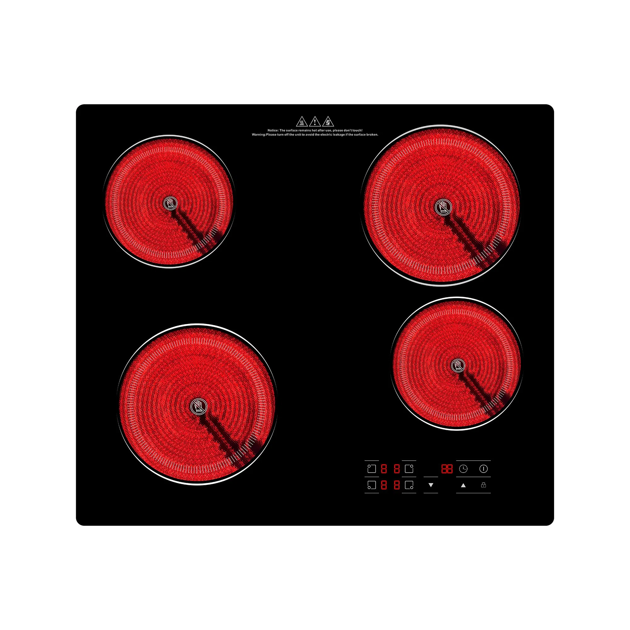 Versatile 4-Zone Ceramic Hobs for Efficient Cooking Solutions
