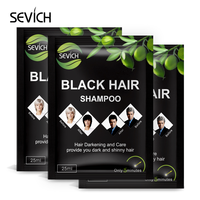 2 in 1 Sevich Black Hair Shampoo for White Color Hair