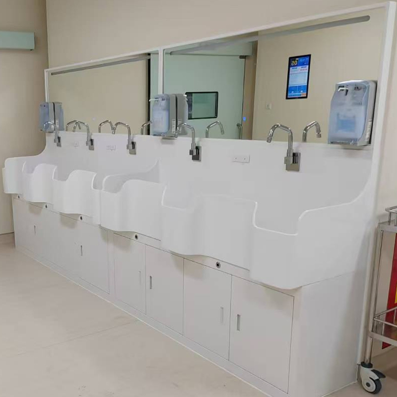 DuPont Corian Sink Automatic Faucet and Heat Water Hospital Wash Sink