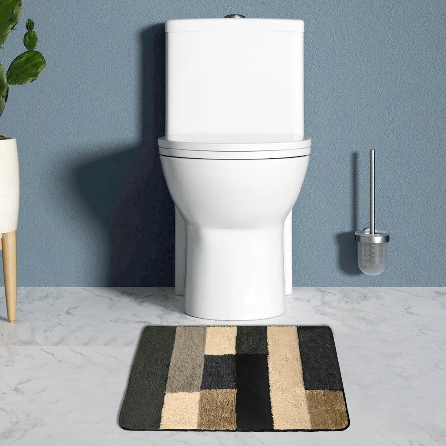 Non-Slip Microfiber Bathroom Floor Rugs Fast Water Absorbent Shower Mat