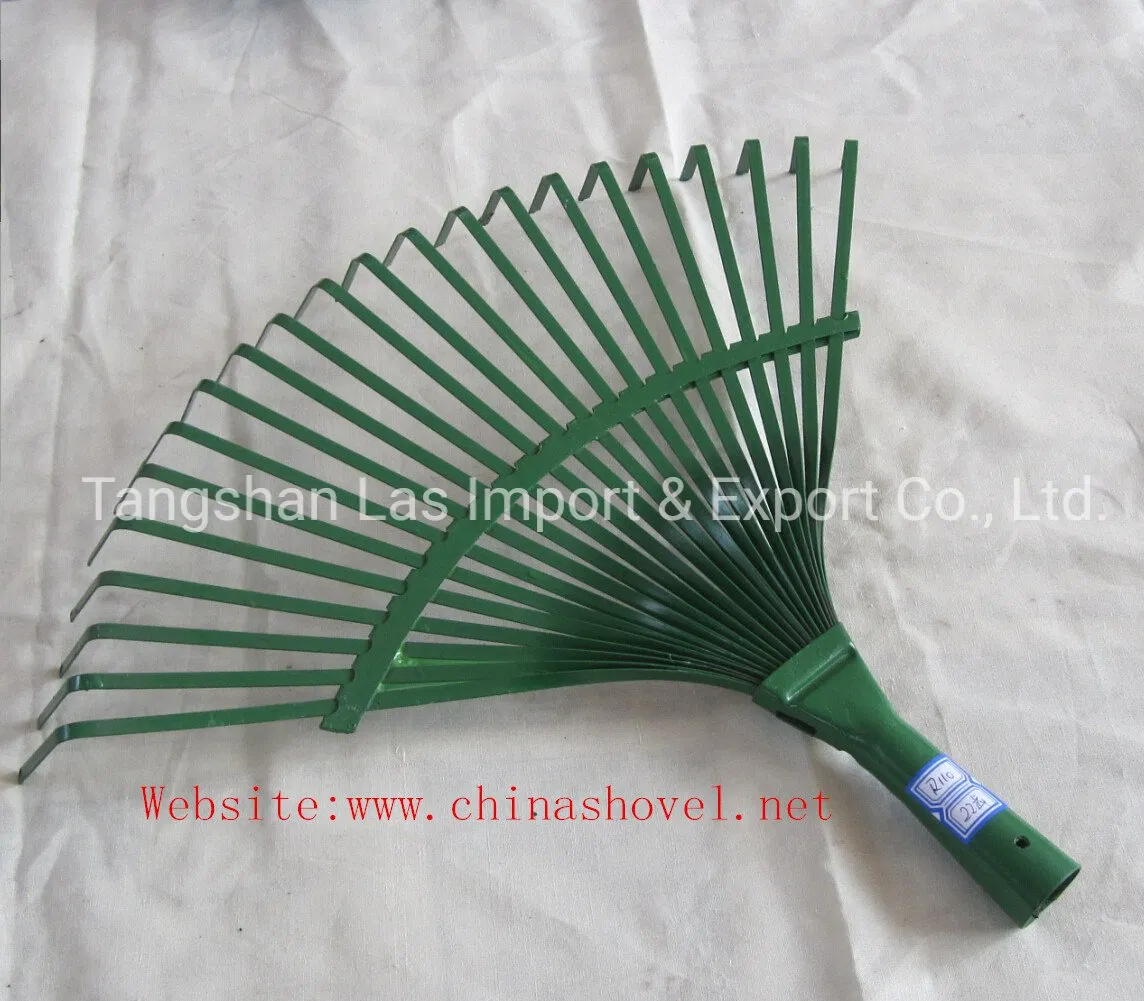 Garden Rake Steel Rake Head Green Rake Harrow