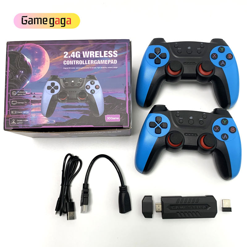 Игровая приставка X2 Ultra Blue Game Stick 4K с 30000 игр