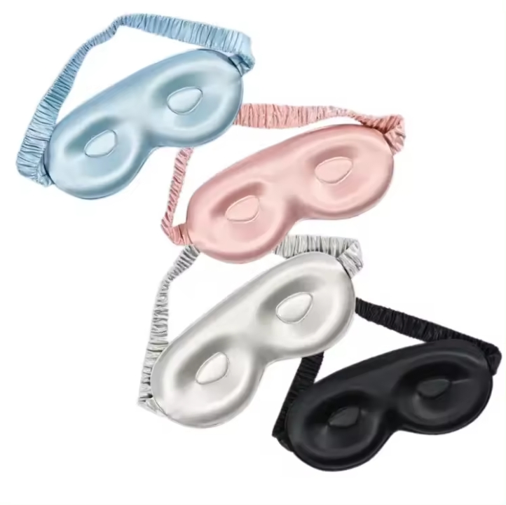 New Arrival 3D Eye Mask 100% Pure Mulberry Silk Drawstring Bag Eye Mask Accessories