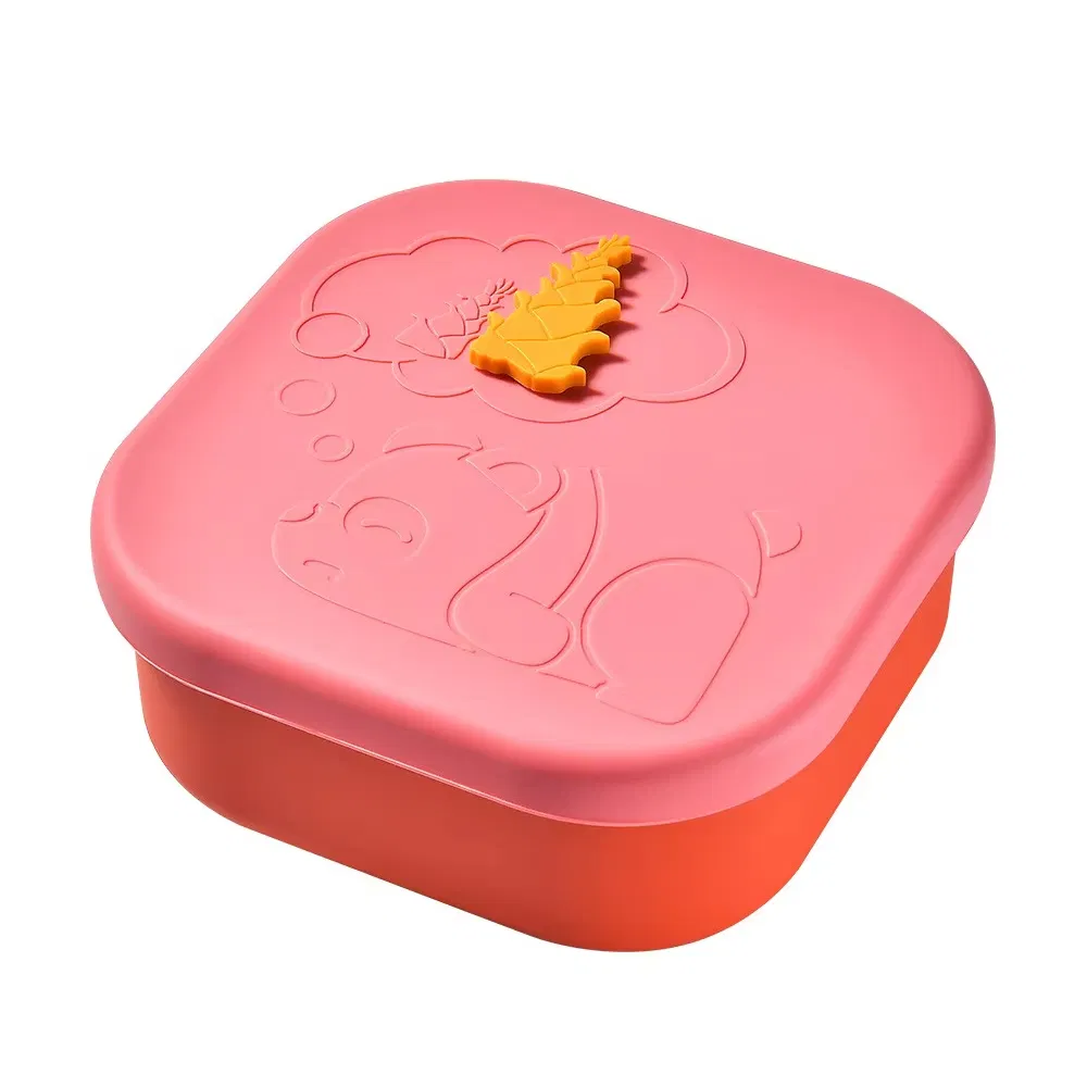 Custom Bowl Silicone Lunch Box Food Storage Container Bento Lunch Box Silicone Pink for Adult Silicone