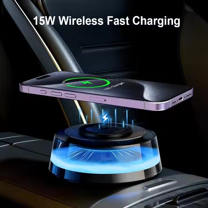 Wireless Charging Car Aroma Diffuser with Multiple Lighting Adjustments