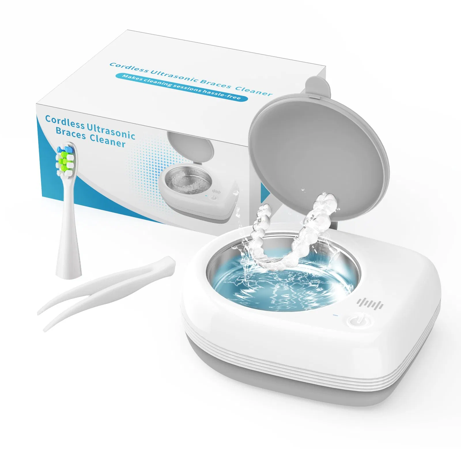 Portable Dental Care Aligner Ultrasonic Cleaner Mini Size Travel Cleaner