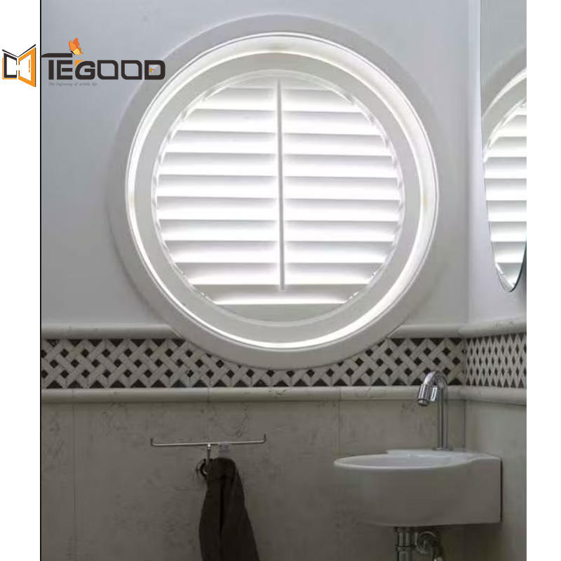 Factory Price Round Window Shutter Casement Louver Window Modern Aluminum Outdoor Operable
