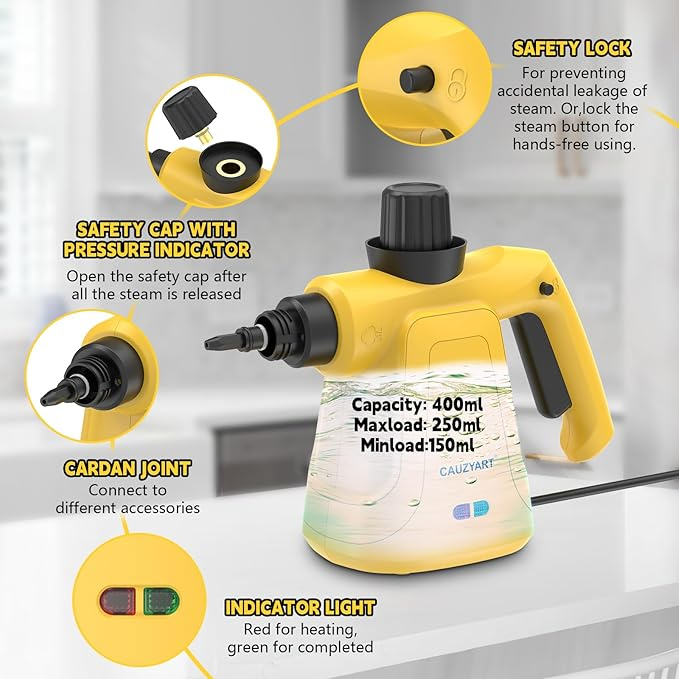 Portable High-Pressure Steam Cleaning Machine Sofa Vacuum Wet and Dry Handheld Upholstery Cord Steam Cleaner