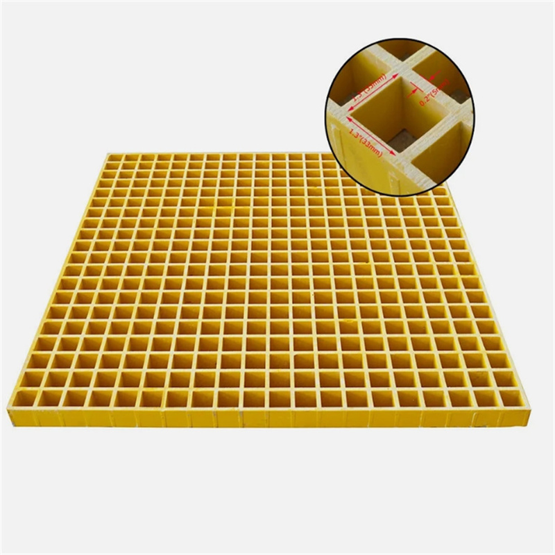 Fiberglass FRP Prof Trench Drain Grating Plate Fiberglass Grating