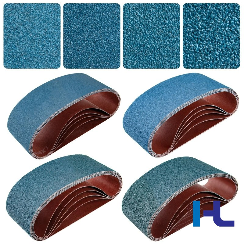 Emery Aluminium Oxide Zirconia Oxide Endless Abrasive Sanding Belts