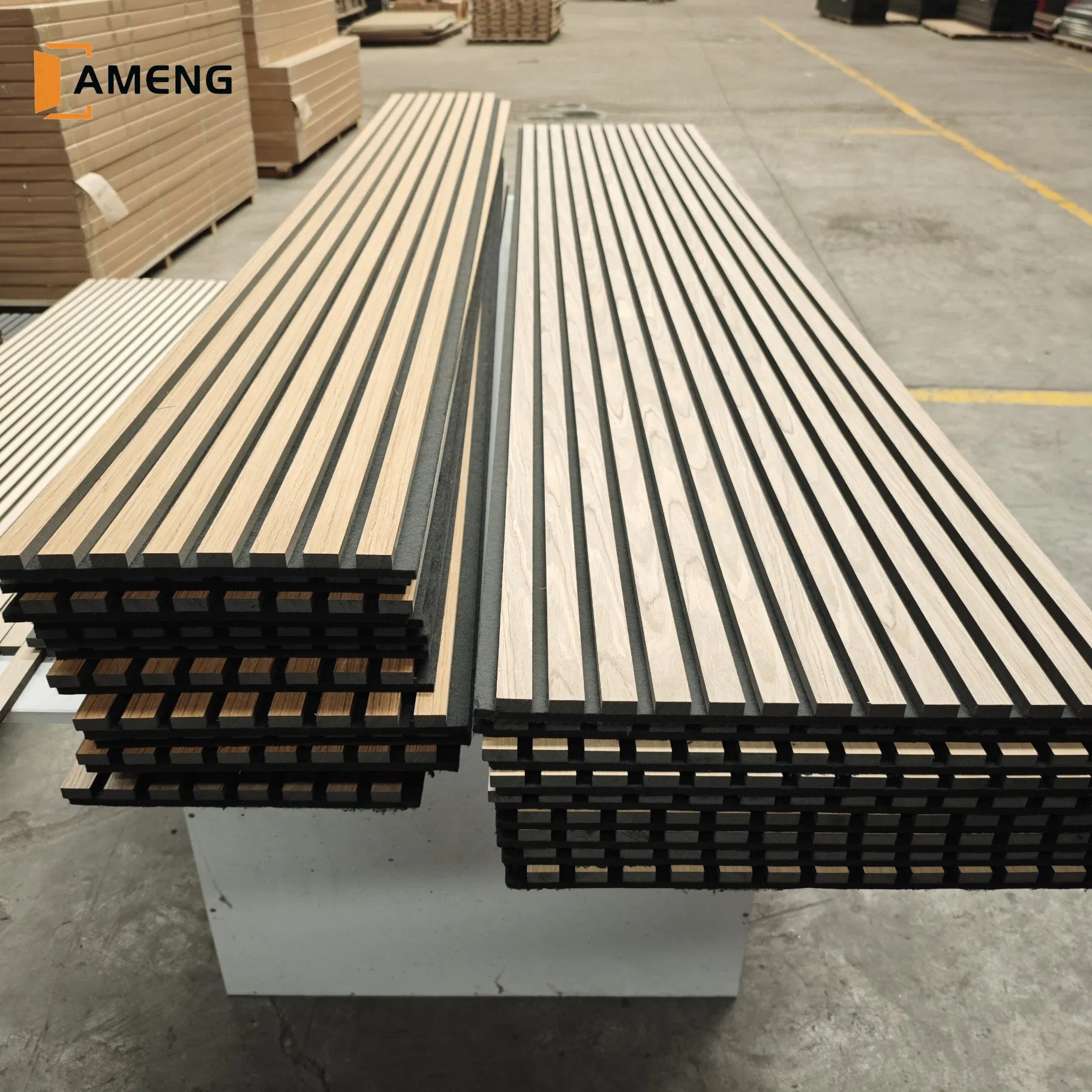 0 Formaldehyde Bendable Anti Sound Acoustic Absorption Wood Slatted Polyester Wall Panel