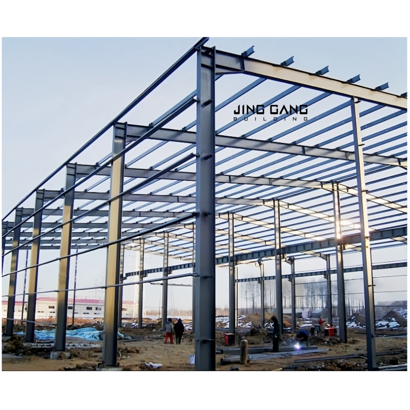 Construction Galvanized/Painted Metal Plant/Hangar Industry Building One Stop Solution Design Structure Steel Frame for Warehouse/Workshop/Garage/Storage/Shed