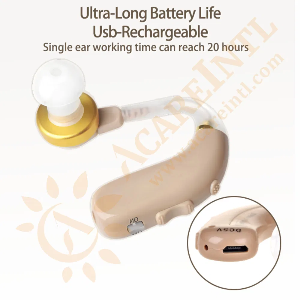 Rechargeable Digital Hearing Aids Behind The Ear Hearing Amplifier Receiver in Canal