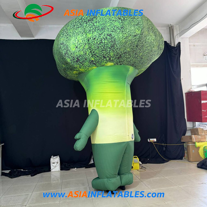 Parade Decoration Inflatable Cartoon Broccoli Costume Inflatable Vegetables for Stage Performance