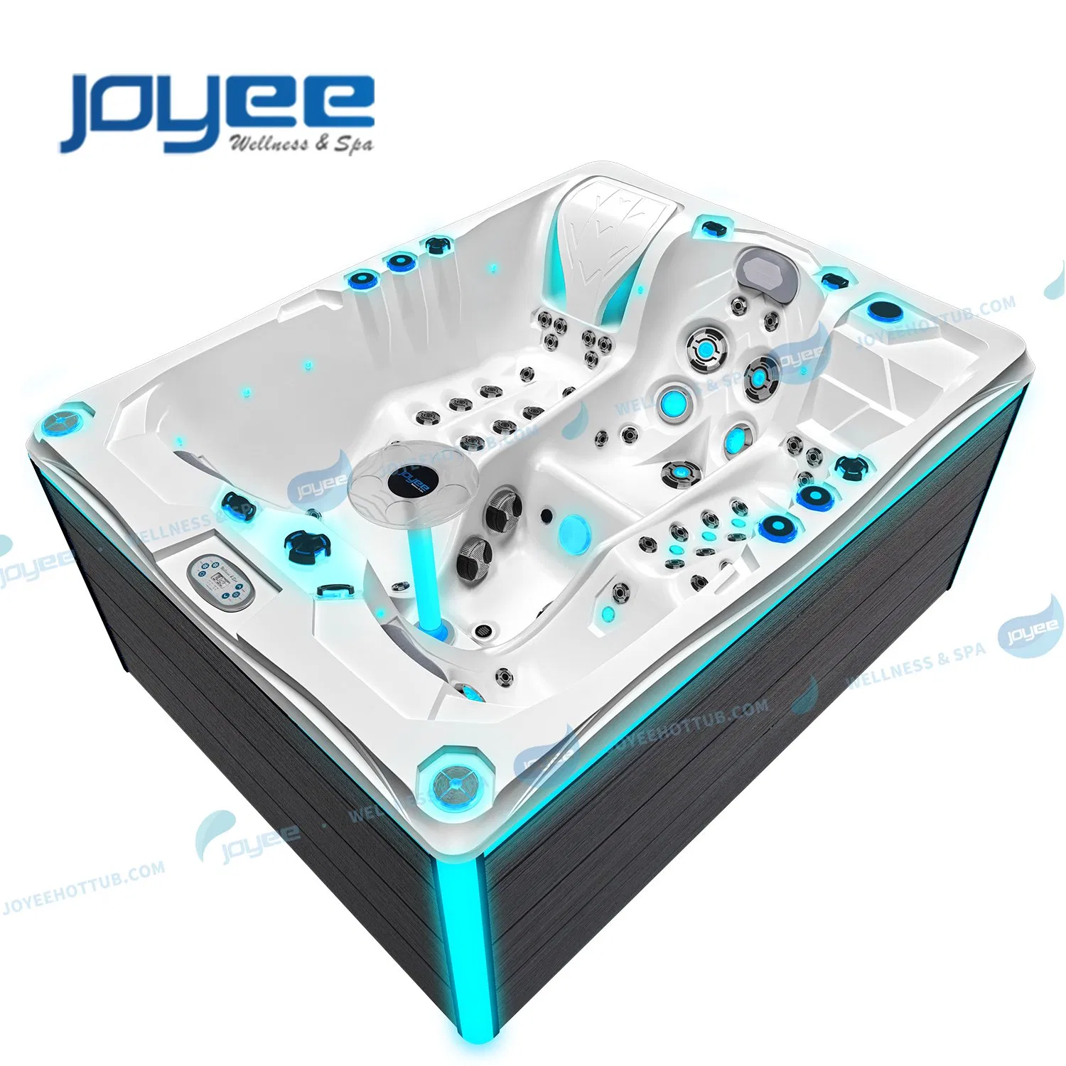 Joyee Outdoor Hot Tub with 5 People Hydrotherapy Massage SPA Whirlpool