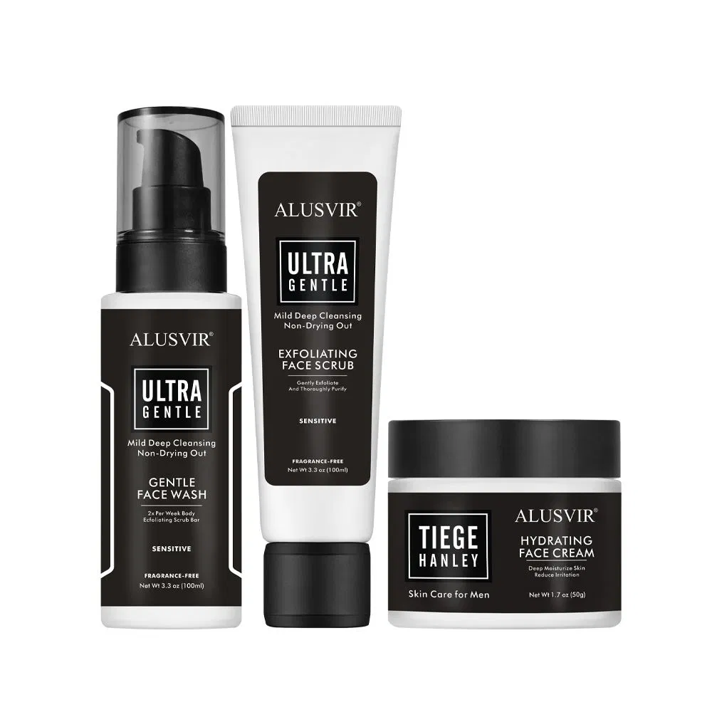 Herbal Sensitive Skin Men's Organic Oil Control Moisturizer Anti-Acne Face Care Set