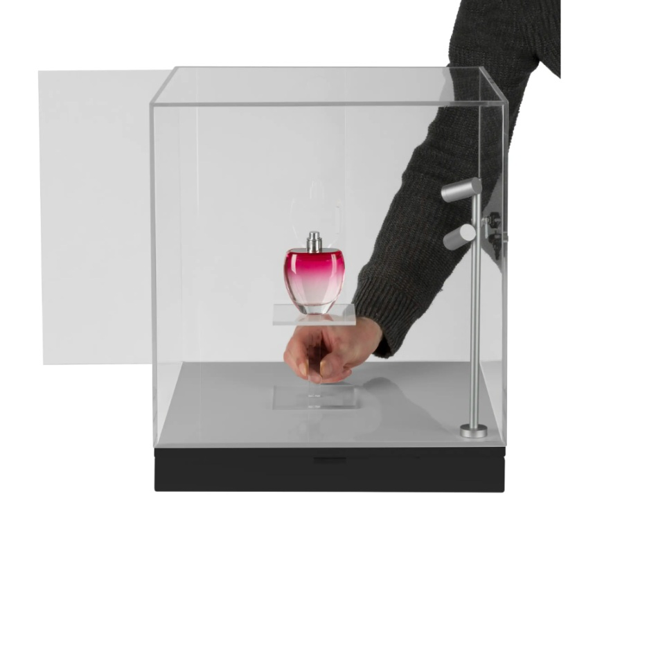 Counter Showcase White with LED Light Sneeze Guard Custom Acrylic Displays Product Display for Cosmetic and Jewelry