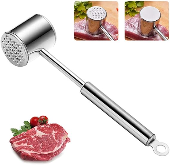 Stainless Steel Meat Hammer Non Stick Kitchen Mallet Tenderizer Wbb10128