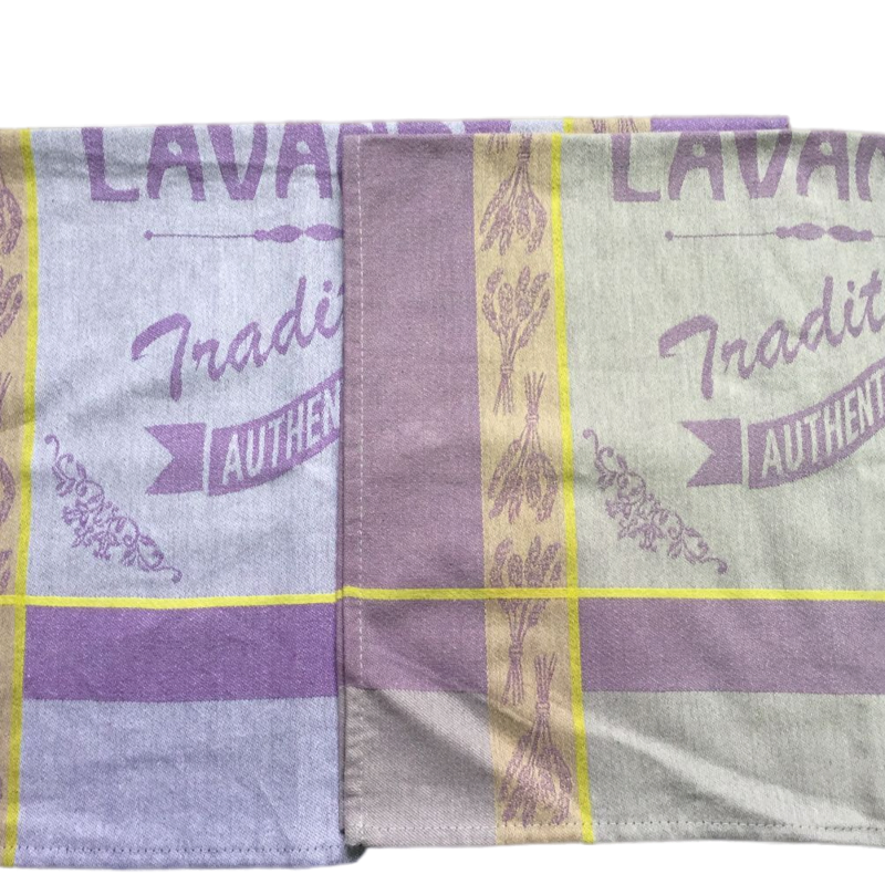 100% Cotton Purple Lavande Jacquard Yarn Dyed Kitchen Towel with Swing Tag