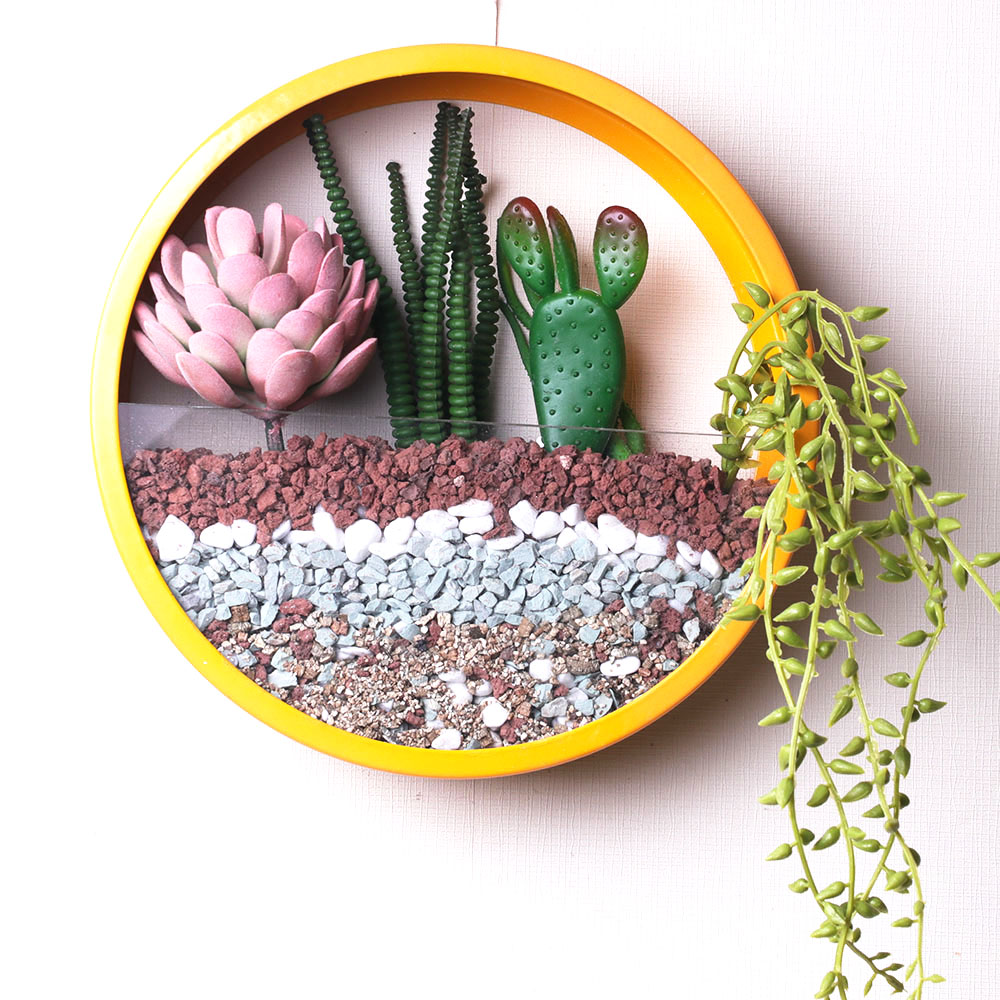 Горшок настенный круглый металл стекловолокно