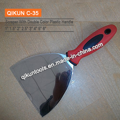 C-34 Construction Decoration Paint Hardware Hand Tools Plastic Handle Mirror Polished Flexible Blade Scraper