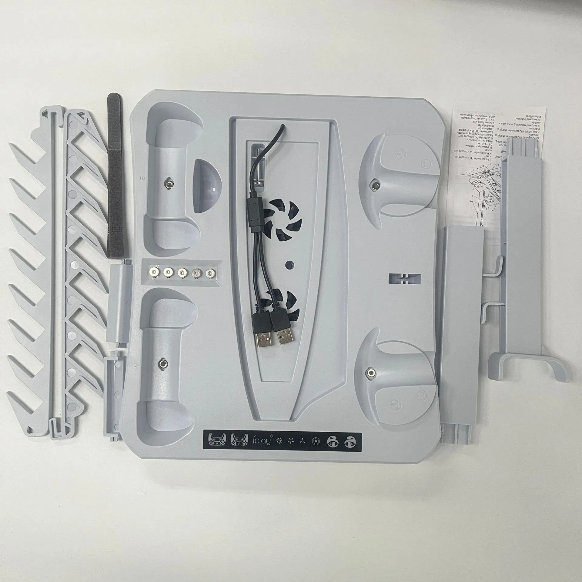 New Multifunctional Vertical Console Stand Cooling Base Station with Disc Storage Rack Charging Dock for PS5/Psvr2