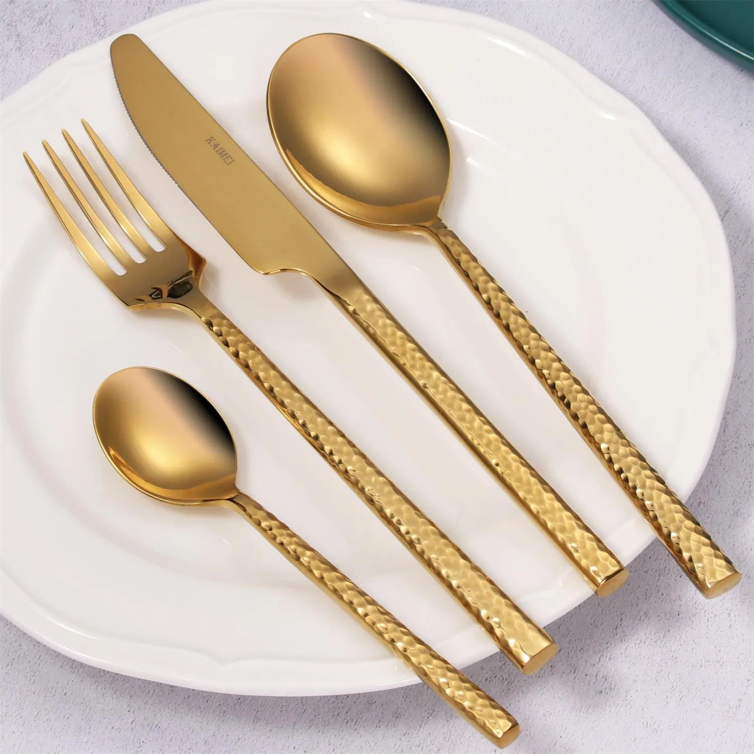 China High Quality Stainless Steel Gold Flatware Restaurant Cutlery Set