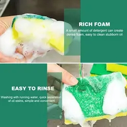 Bonno Individually Wrapped Sponges Kitchen Dishwashing Sponge Bulk Non Scratch Dishes Scouring Pad Dishcloth Odor-Free Sponge