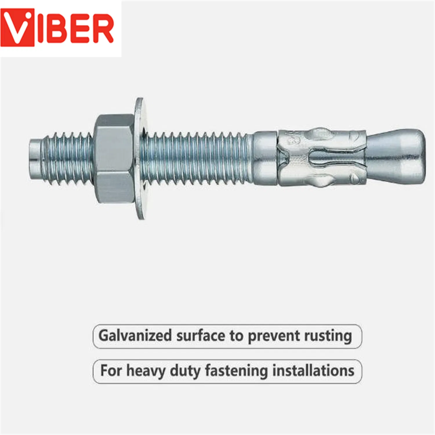 Сквозной анкерный болт VIBER с цинковым покрытием