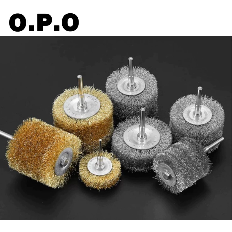 Медная стальная щетка для дрели, удаление ржавчины