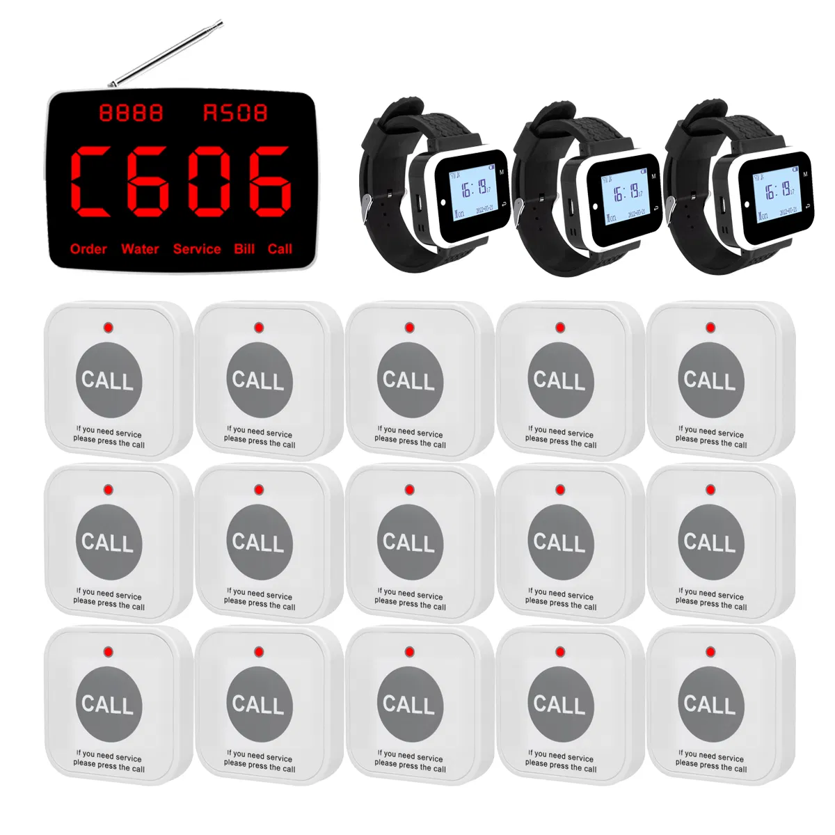 Catel Wireless Calling System Transmitter Receiver for Fast Food