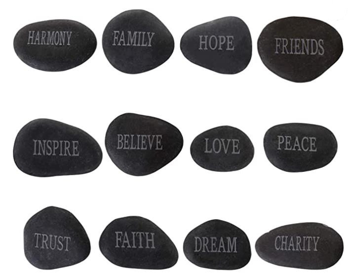 High Quality Buddhism Customizable Lettering Pebble Stones Decorative Pebbles Stones 1