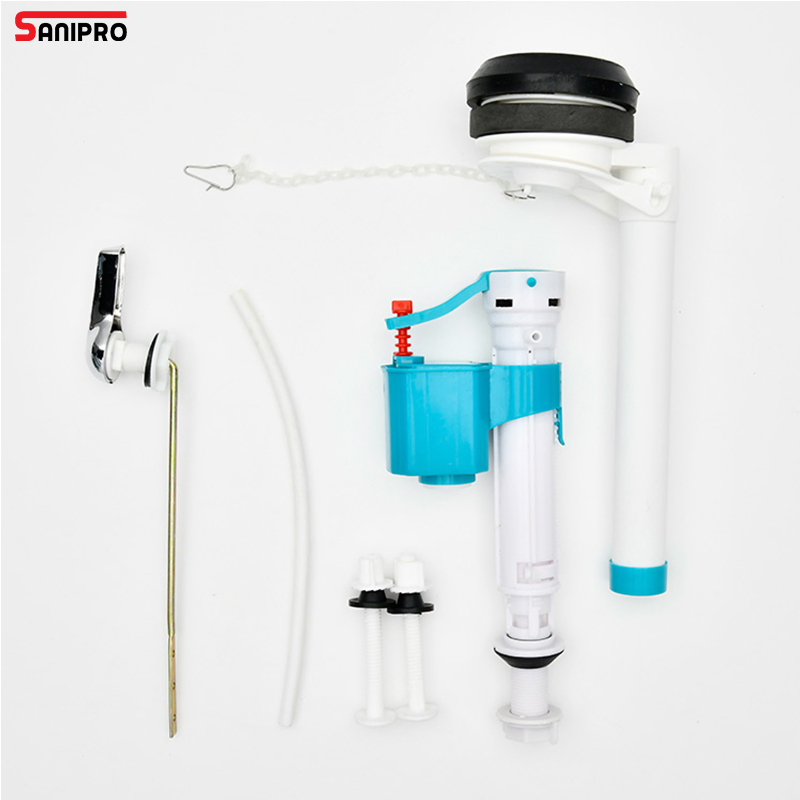 Sanipro Economic Plastic Water Tank Kit Delayed Fill Valve Toilet Cistern Flush Valves