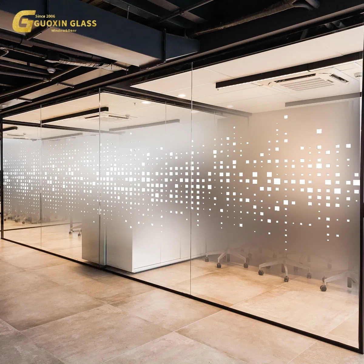 Premium Frosted Glass Film for Office Partitions and Privacy